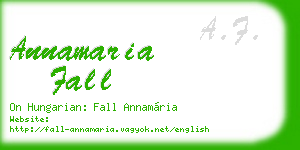 annamaria fall business card