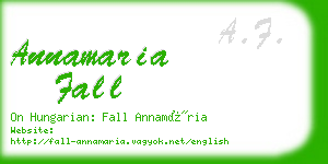 annamaria fall business card